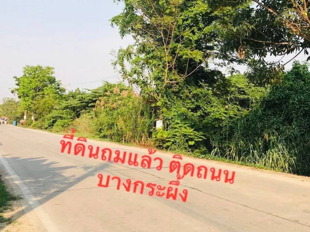 ขายที่ดินปทุมธานี รังสิต ธรรมศาสตร์ : ที่ดินเปล่าถมแล้ว สะพานปทุมธานี บ้านกลาง ถนนเส้น 346  บ้านกระแชง 1  เมืองปทุมธานี