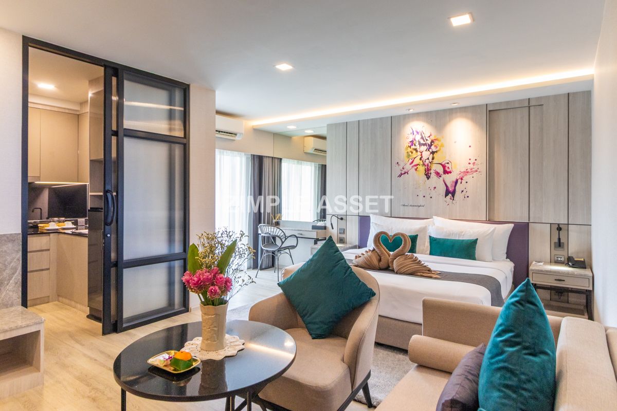 For RentOnnut, Udomsuk : Line ID: @zimple_asset  Newly hotel in Sukhumvit 101, featuring modern décor and a peaceful atmosphere — perfect for relaxation. Conveniently located not far from BTS Punnawithi.