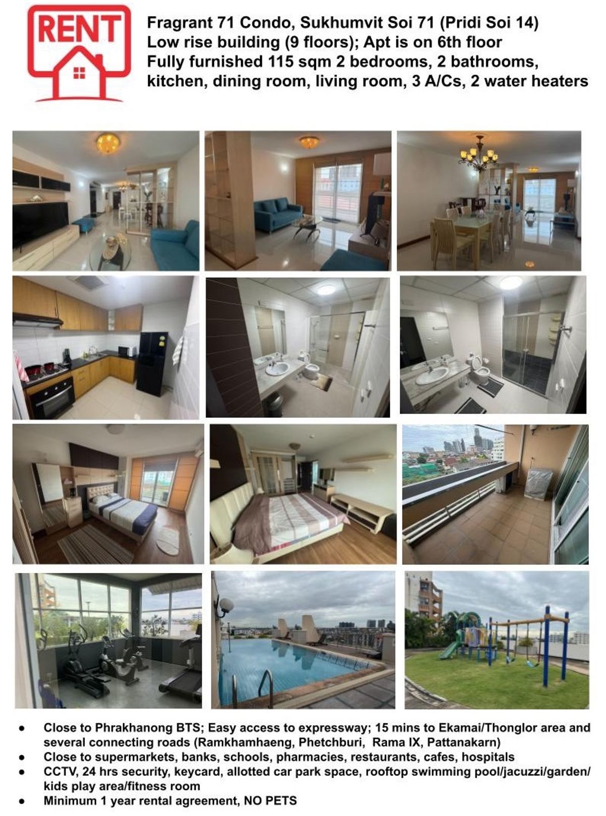 ให้เช่าคอนโดอ่อนนุช อุดมสุข : M1156 For Rent Condo Fragrant 71
