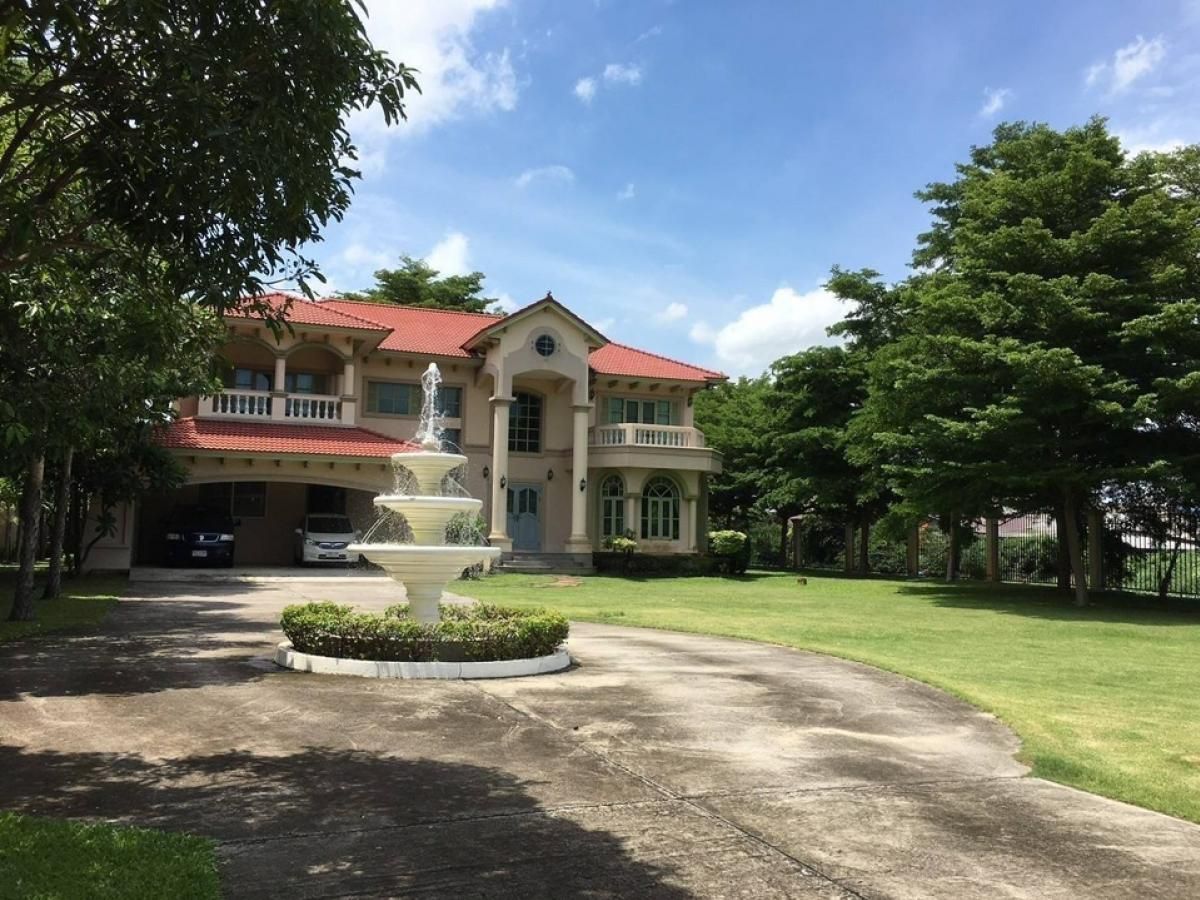 ให้เช่าบ้านบางนา แบริ่ง ลาซาล : ให้เช่าบ้านเดี่ยว 2ชั้นเนื้อที่ 2ไร่ พื้นที่ใช้สอย 650ตร.ม 5ห้องนอน 5ห้องน้ำเฟอร์ครบ ถนนเทพารักษ์ก.ม 12 ใกล้สนามบินสุวรรณภูมิ ราคาเช่า 150,000 บ/ด