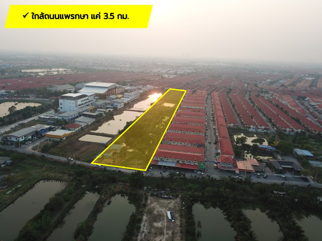 For SaleLandSamut Prakan,Samrong : Land for sale, Soi Khacharnwit, Mueang Samut Prakan District, 10 rai, near Phraeksa Road, only 3.5 km. CC