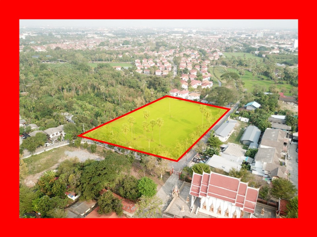 ขายที่ดินนนทบุรี บางใหญ่ บางบัวทอง : ขาย ที่ดิน บางรักน้อย 18 ขนาด 5 ไร่ 1 งาน 70 ตรว ใกล้ถ.รัตนาธิเบศร์แค่ 2.4 กม. CC.