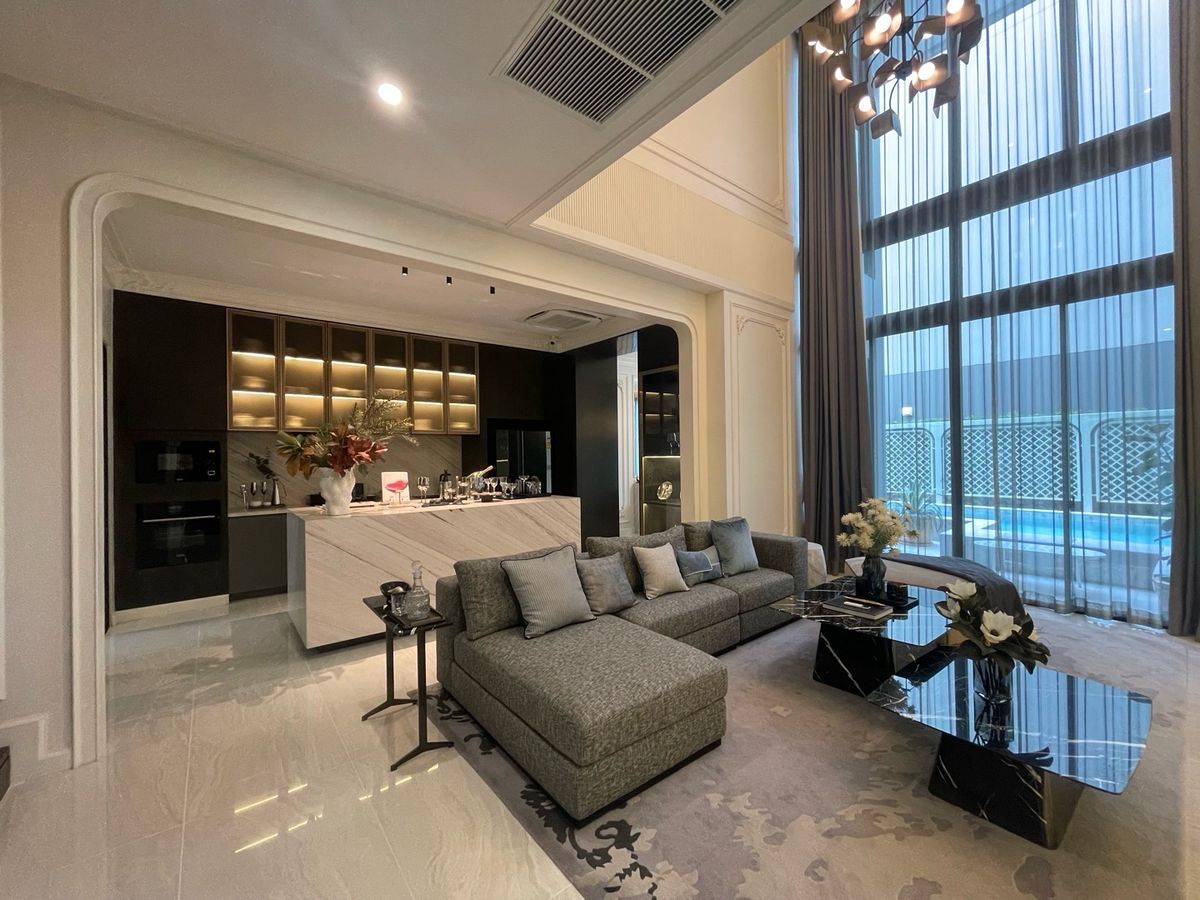 ขายบ้านเลียบทางด่วนรามอินทรา : 📢👇บ้านหรู 3 ชั้น พร้อมลิฟท์และสระว่ายน้ำส่วนตัว สงบ เงียบ เดินทางสะดวกใกล้จุดขึ้นลงทางด่วน (ภาพบ้านตัวอย่าง)