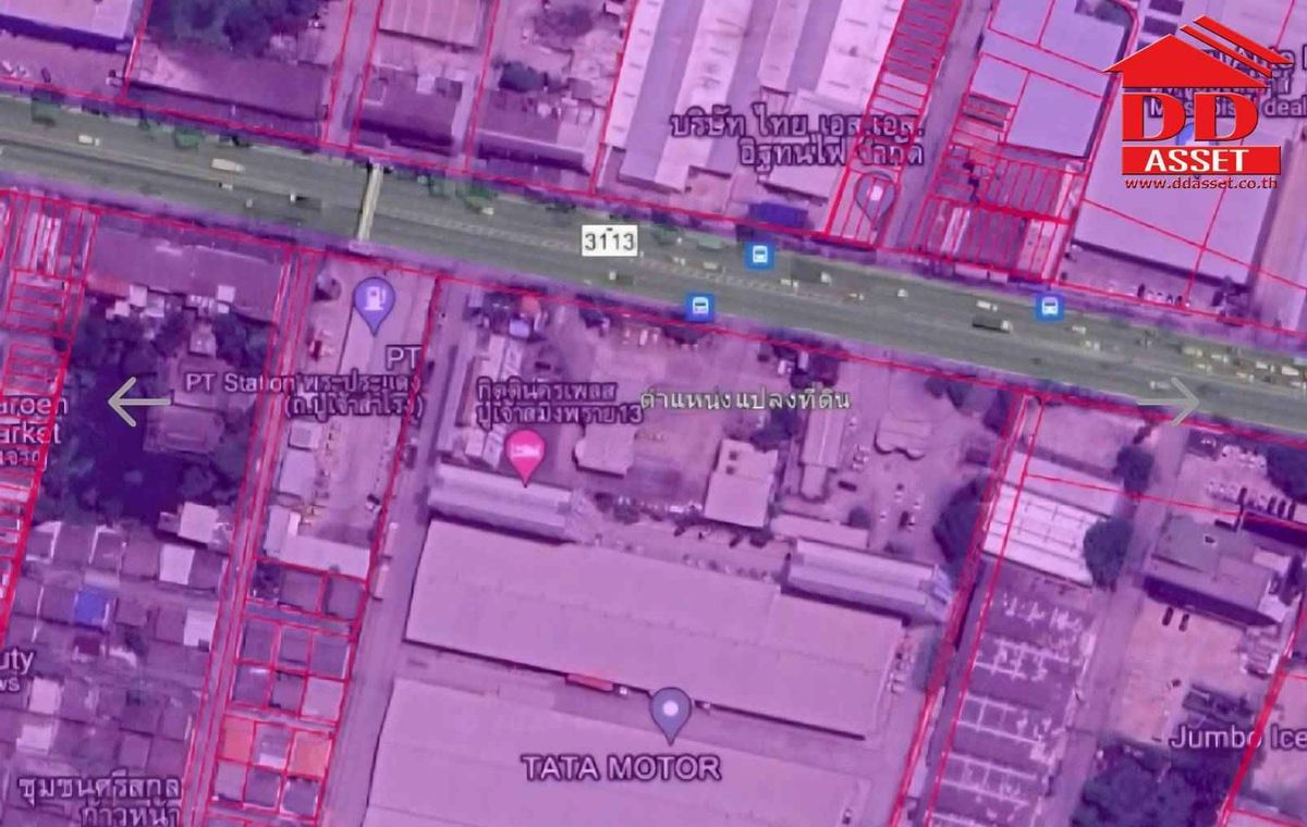 ให้เช่าที่ดินราษฎร์บูรณะ สุขสวัสดิ์ : ให้เช่าที่ดินเปล่า ติดถนนปู่เจ้า และใกล้ BTS สำโรง สมุทรปราการ รหัส : L8041