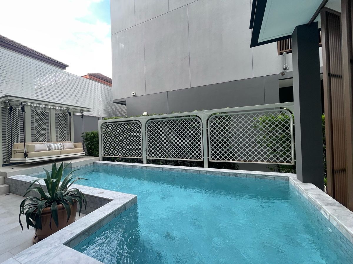 ขายบ้านเลียบทางด่วนรามอินทรา : 📢👇บ้านหรู 3 ชั้น พร้อมลิฟท์และสระว่ายน้ำส่วนตัว สงบ เงียบ เดินทางสะดวกใกล้จุดขึ้นลงทางด่วน (ภาพบ้านตัวอย่าง)