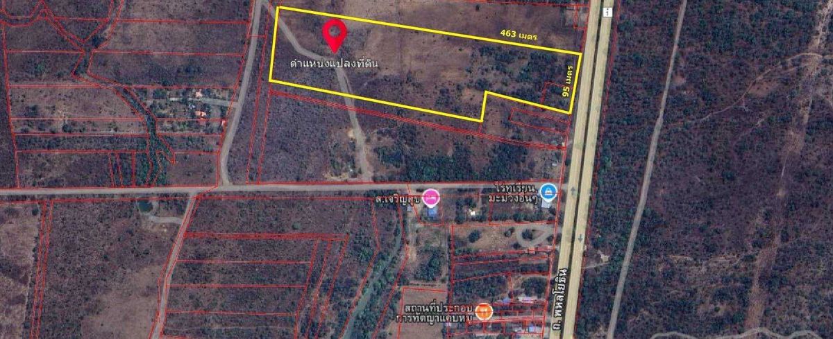 For SaleLandTak : Land for Sale: 32 Rai 3 Ngan 32 sq.w. on Phahonyothin Road, near Wat Dong Lan