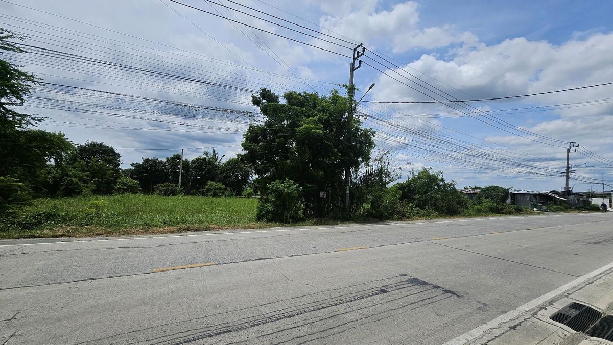 ขายที่ดินแจ้งวัฒนะ เมืองทอง : ที่ดินหน้ากว้างทำเลทอง คลองพระอุดม ทางไปวัดสะพานสูง