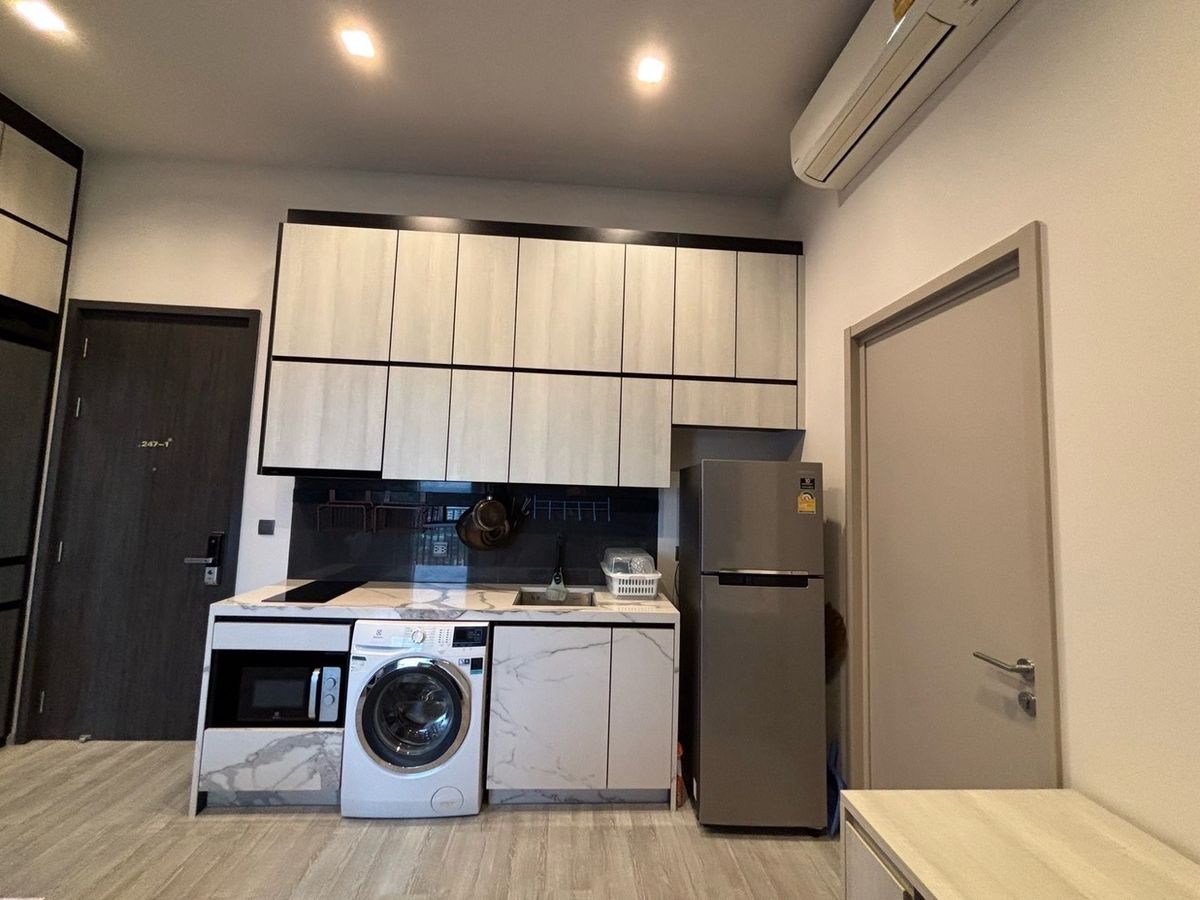 For RentCondoOnnut, Udomsuk : Rent The Line Sukhumvit 101, 1 bedroom, 1 bathroom 32 sqm. Floor 15, very beautiful river view, 22,000 baht.
