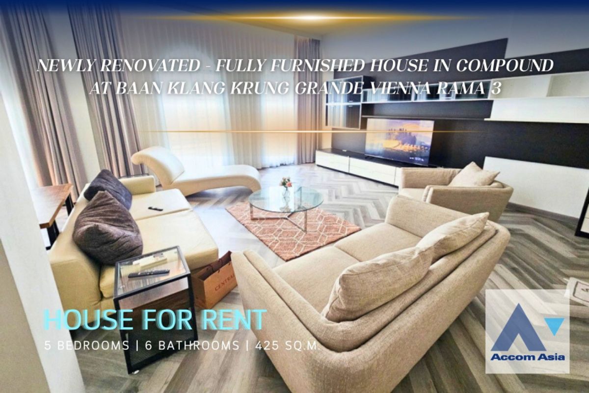 ให้เช่าทาวน์โฮมพระราม 3 สาธุประดิษฐ์ : 🔼AccomA🔽 Renovated white-tone townhouse with garden space in Rama 3 (AA30699)
