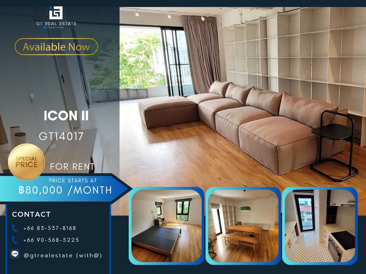 CondoOnnut, Udomsuk : Icon II condo is convenient to travel near the BTS BTS. Beautiful room, complete furniture ready !!
