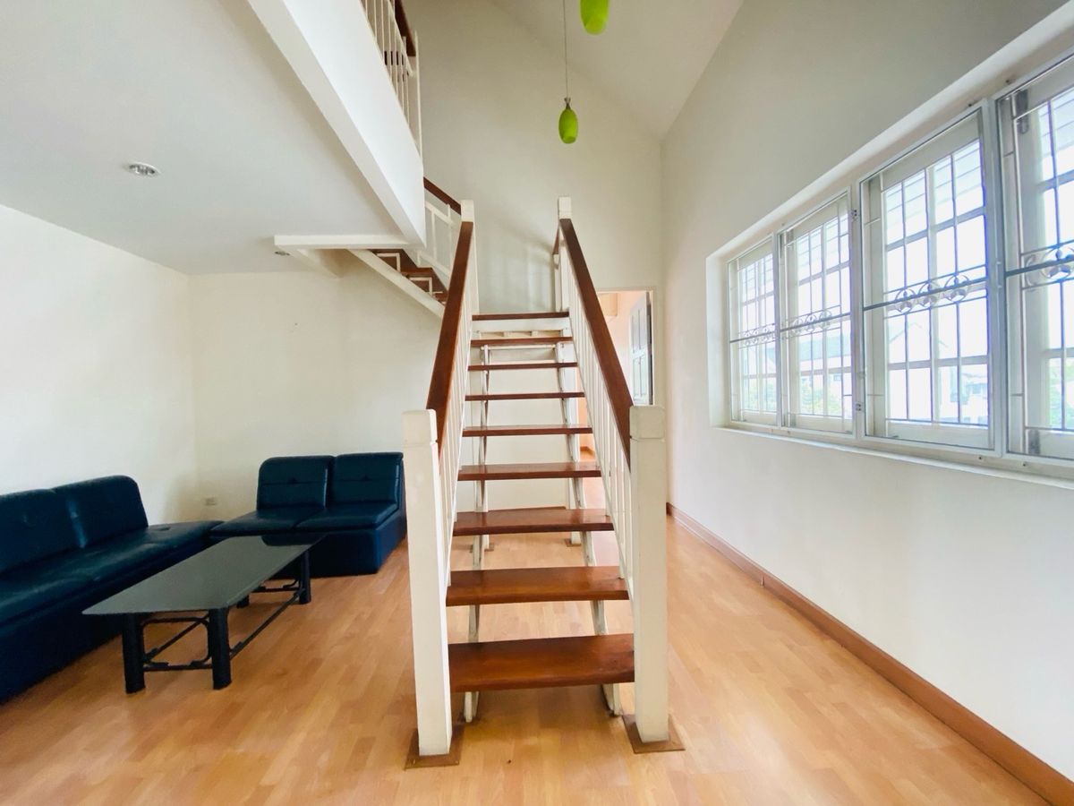 For SaleHouseOnnut, Udomsuk : House for sale in the back of the alley at Muang Thong 4, Sukhumvit 101 (Soi Wat Thammamongkol), near BTS Punnawithi and True Digital Park. Convenient travel location, suitable for both living and investment.