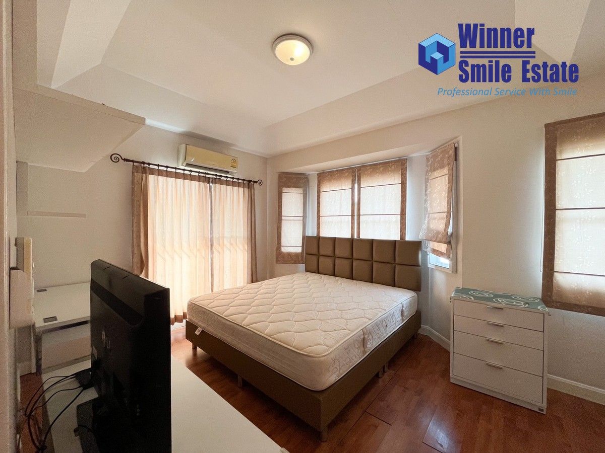 For RentHouseBangna, Bearing, Lasalle : For rent, single house, Pruksa Lada Bangna Village, 2 floors, 50 sq.w., near ABAC Bang Bo, Samut Prakan