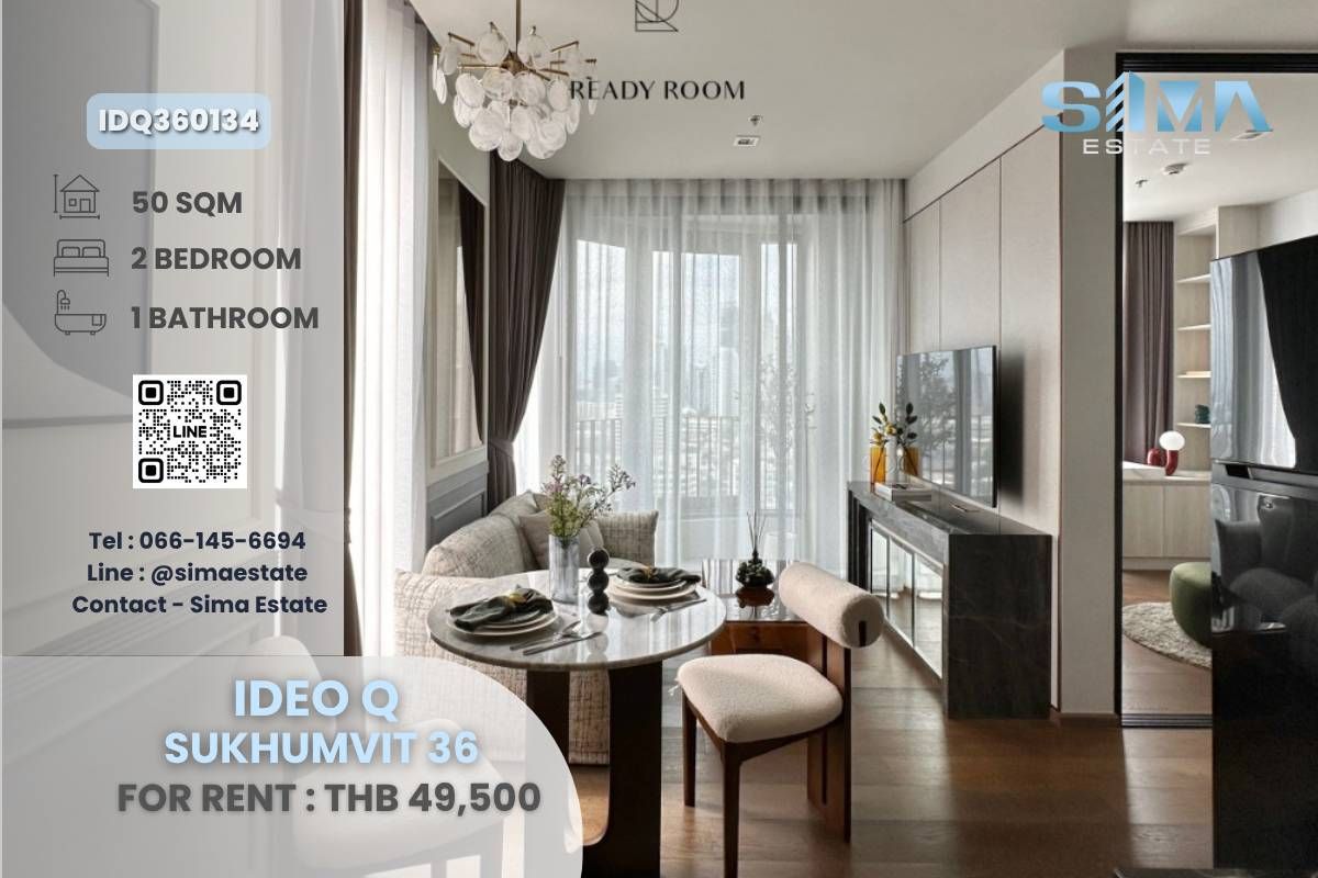For RentCondoSukhumvit, Asoke, Thonglor : Rent ☁️ideo Q Sukhumvit 36☁️ Beautiful room, well decorated Free ready to move in ☀️