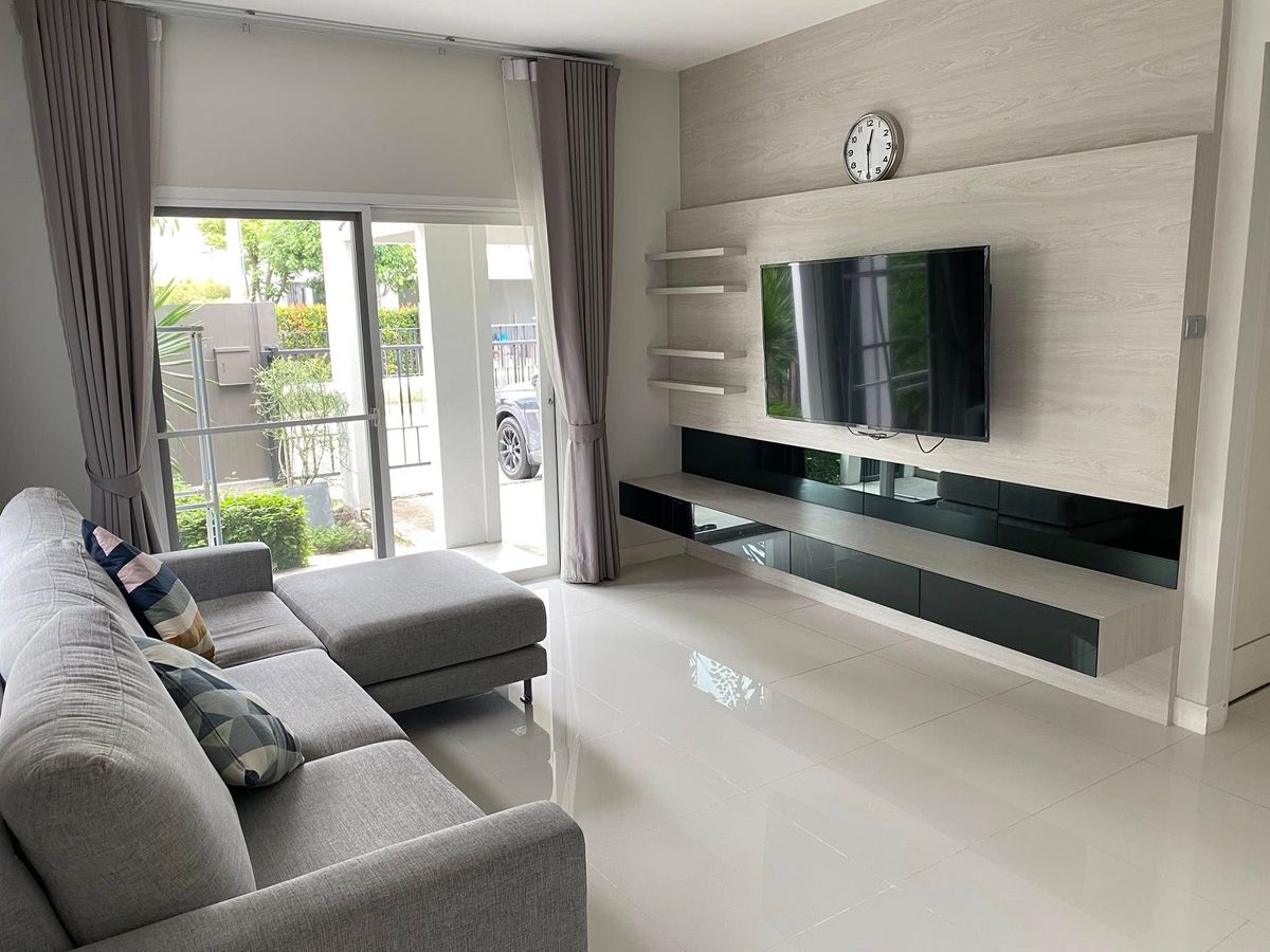 ให้เช่าบ้านลาดกระบัง สุวรรณภูมิ : K-6442  ปล่อยเช่า บ้านเดี่ยว มัณฑนา อ่อนนุช วงแหวน 5 พร้อมอยู่