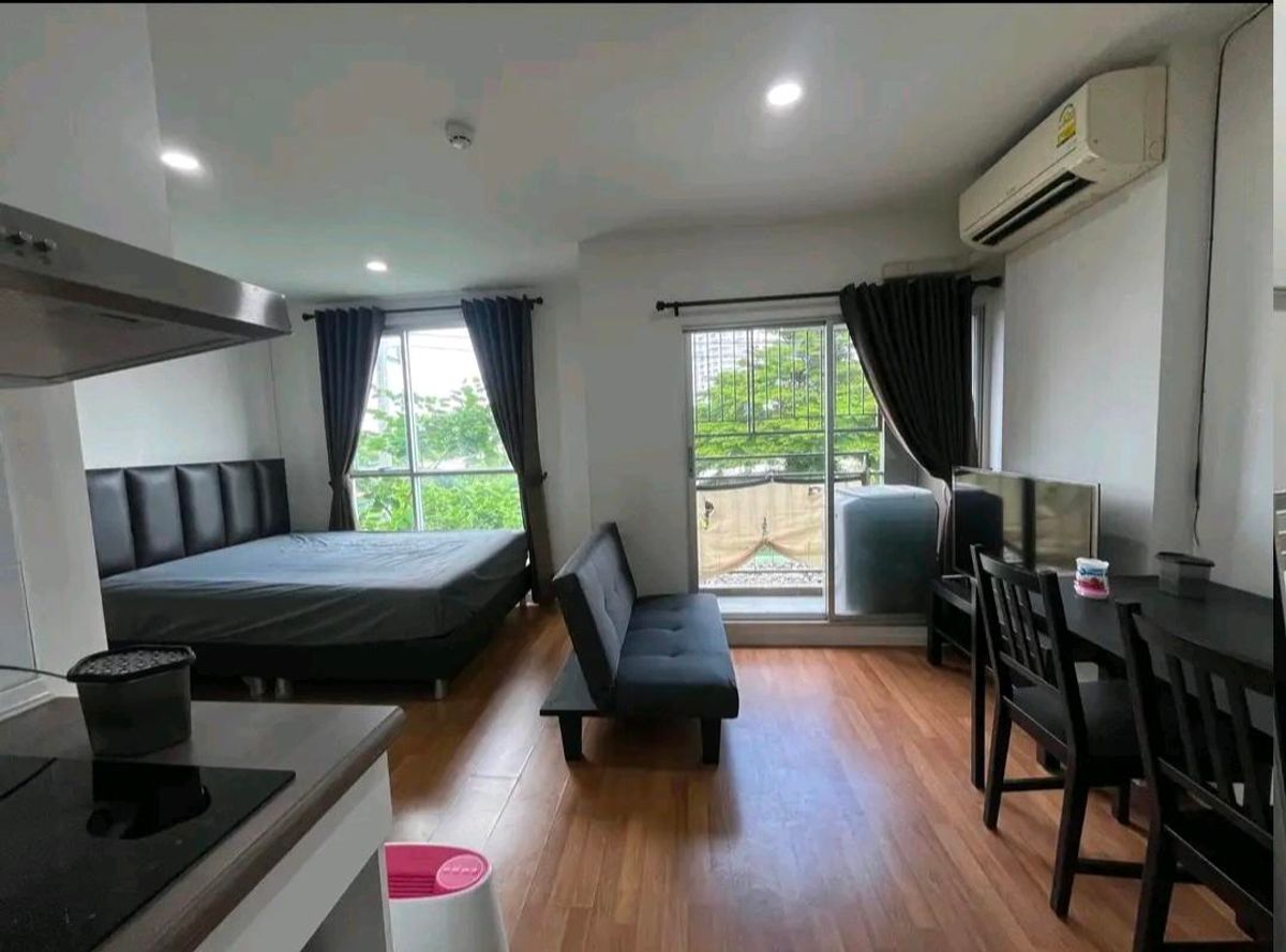 ให้เช่าคอนโดบางนา แบริ่ง ลาซาล : 🏬ให้เช่าห้องสวย Lumpini place bamgna km.3 ( ลุมพินี เพลส บางนา กม.3 ) 🛏️ 1 studio🛁 1 ห้องน้ำ ขนาด 23 ตรม. ตึก Aชั้น 3  ✨ ราคา 8,000บาท ✨ ใกล้เซ็นทรัลบางนา