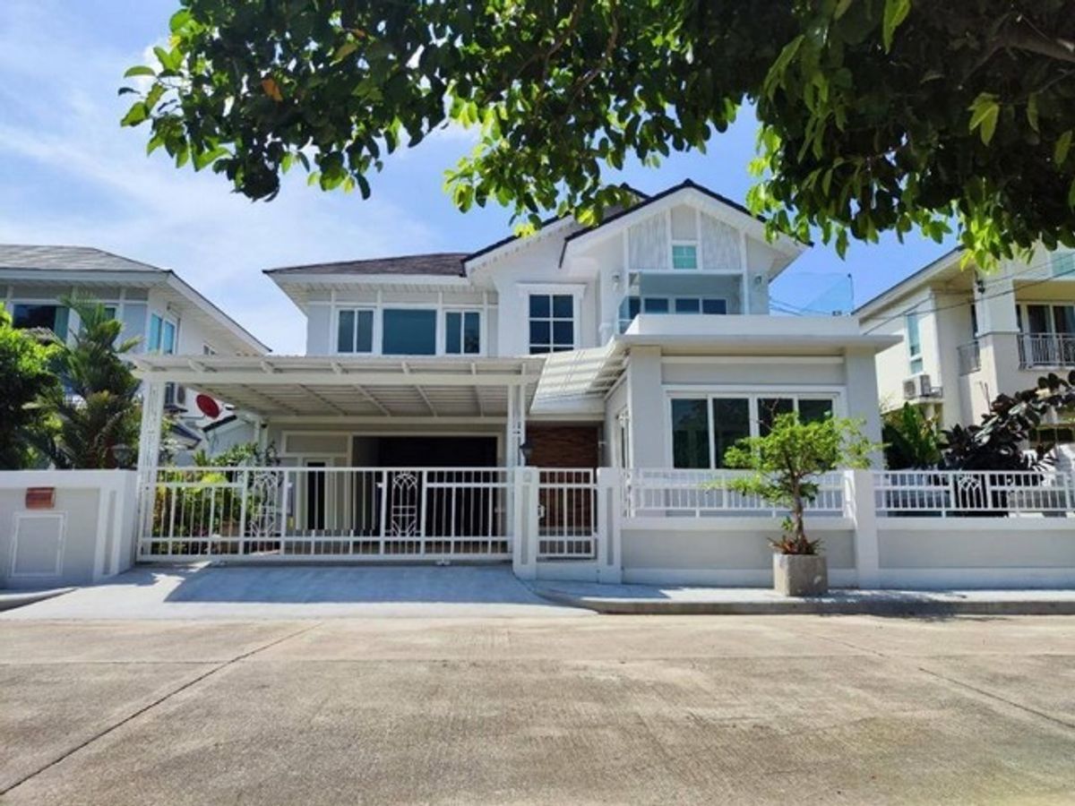 For SaleHouseLadkrabang, Suwannaphum Airport : House for sale, Perfect Place Project, Sukhumvit 77 - Suvarnabhumi Soi Lat Krabang 20/3 Front of the lake view