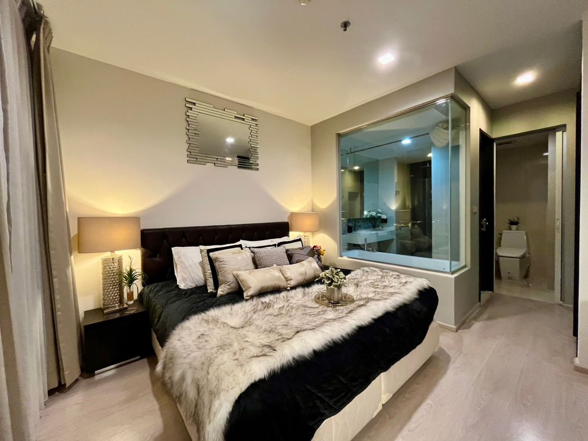 For RentCondoOnnut, Udomsuk : 🔥For urgent rent🔥 Rhythm Sukhumvit 44/1, spacious room + bathtub, fully furnished (next to BTS Phra Khanong)