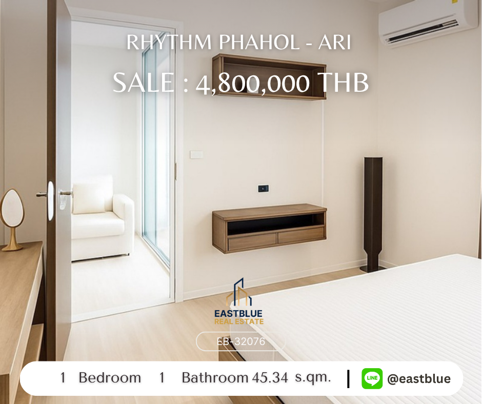 ขายคอนโดสะพานควาย จตุจักร : ขายคอนโดหรู Rhythm Phahol - Ari ห้องสวย ทำเลทอง ใกล้ BTS อารีย์