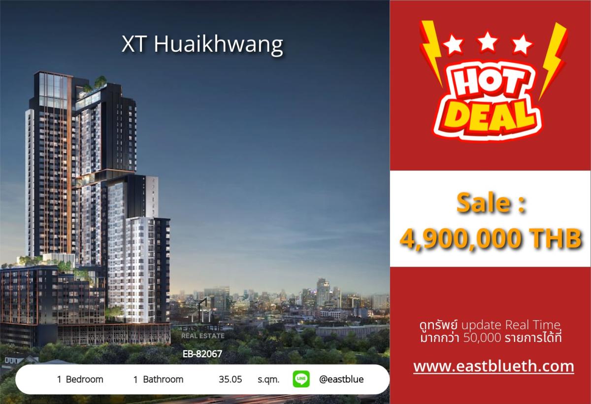 For SaleCondoRatchadapisek, Huaikwang, Suttisan : Luxury condo near the train-Urgent-Huai Khwang-1-Bedroom-35-05-M-M-4-9-million baht-near -MRT-Huai Kh