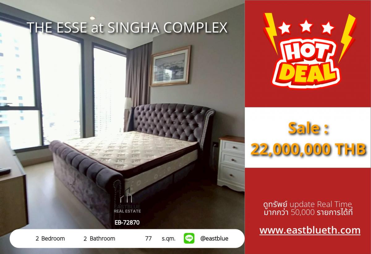 For SaleCondoRama9, Petchburi, RCA : Luxury in the city! 2 bedroom THE ESSE at SINGHA COMPLEX near BTS Phetchaburi
77 sq.m. Price 22 million with premium amenities!