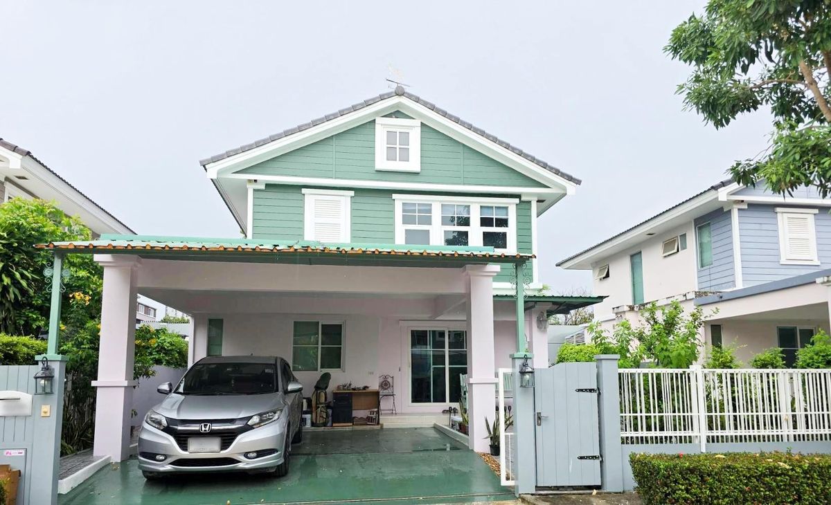 For RentHouseBangna, Bearing, Lasalle : For rent, Chaiyaphruek Phase 2, Bangna, Km. 7, 51 sqw, 3 bedrooms, 3 bathrooms, fully furnished.