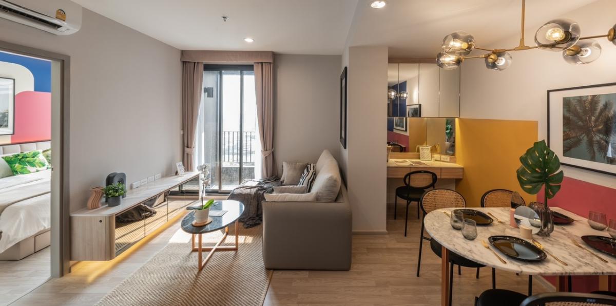 For SaleCondoBangna, Bearing, Lasalle : 🔥 For Sale for sale, complete decoration room, Ideo Mobi Sukhumvit EastPoint BTS, Bangna 1 Bed 39.75 sq.mother, 26+, price 5,090,000 baht