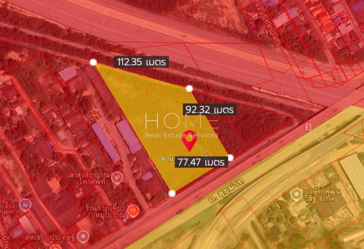 ขายที่ดินระยอง : ✨ที่ดินพาณิชยกรรม 6 ไร่ บ้านฉาง ติดถนนสุขุมวิท ทำเลทองใจกลาง EEC ✨ (FOR SALE) NUT2172