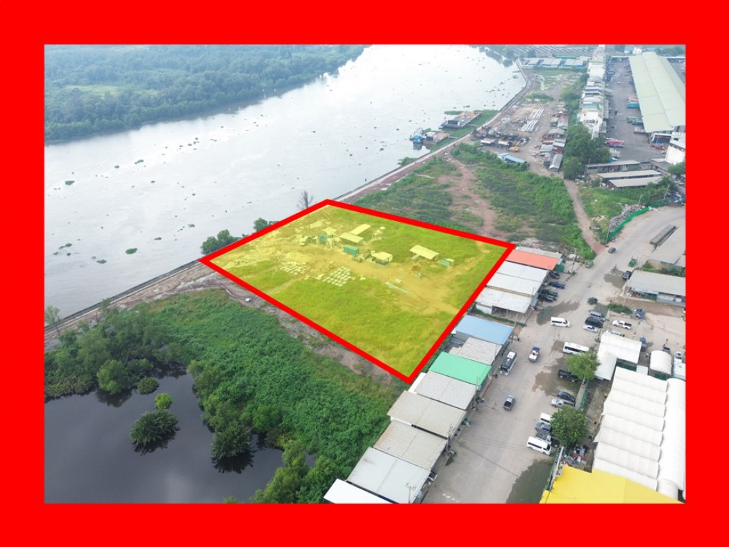 For SaleLandMahachai Samut Sakhon : Land for sale, Tha Chin Subdistrict, Mueang Samut Sakhon District, 8 rai 3 ngan 60 sq w, near Rama 2 Road, just 650 m. DD
