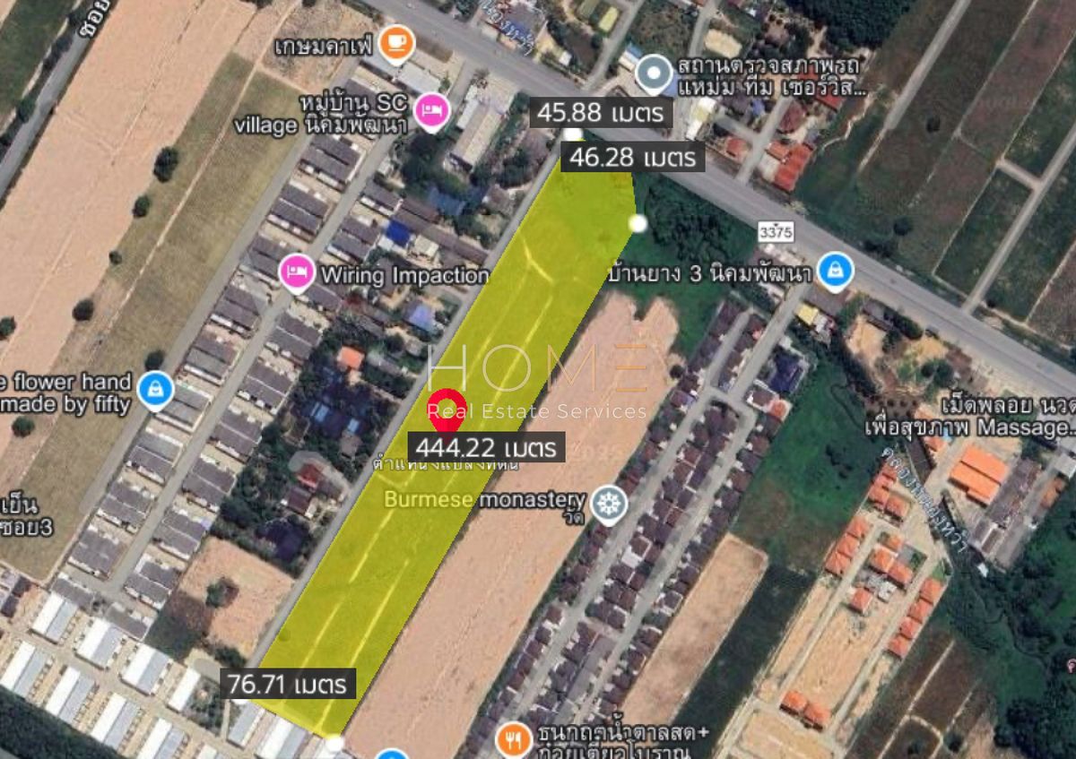 For SaleLandRayong : 🟠 Invest in your future! 23 rai in Map Kha, on the main road, near the industrial estate - suitable for a housing project ✨ (FOR SALE) NUT2183