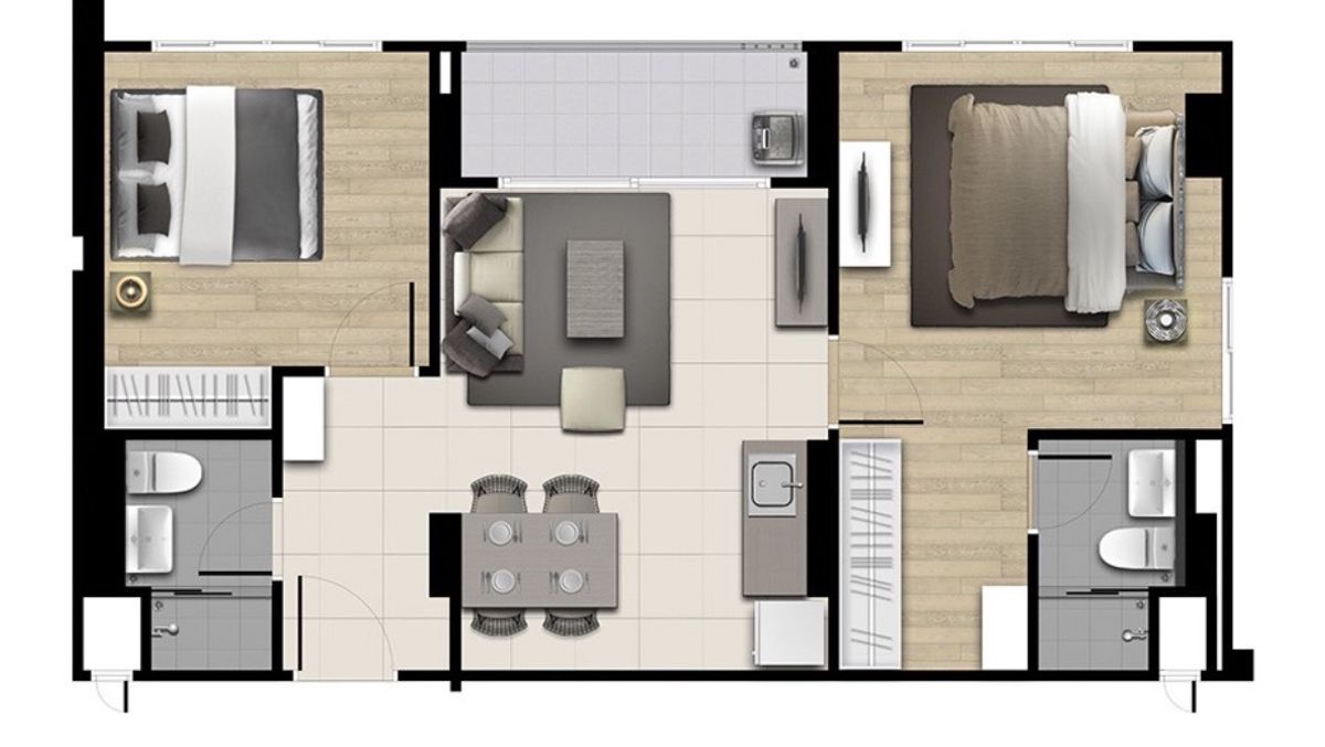For RentCondoChiang Mai : 🏢 For Rent! D Condo Nim – Building C, 6th Floor 🛏️ 2 Bedrooms | 2 Bathrooms