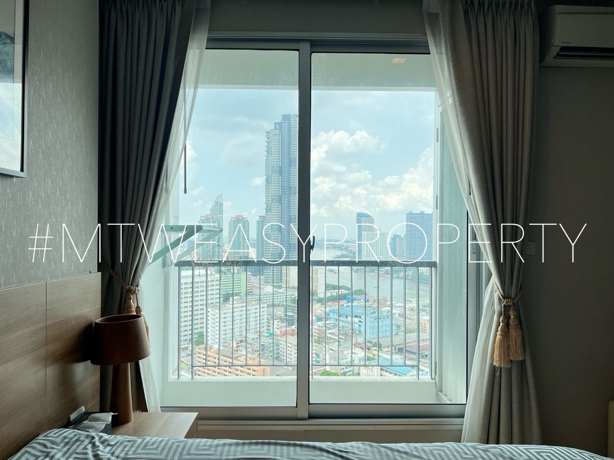 For RentCondoSathorn, Narathiwat : Rare room! The river view is super beautiful. ✨🤩 The best price The cheapest in the project for this size