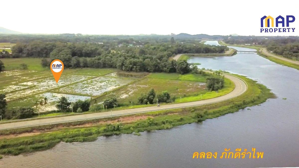 ขายที่ดินจันทบุรี : ขายที่ดินริมคลองภักดีรำไพ 4 ไร่ 1 งาน 74.5 ตรว.
