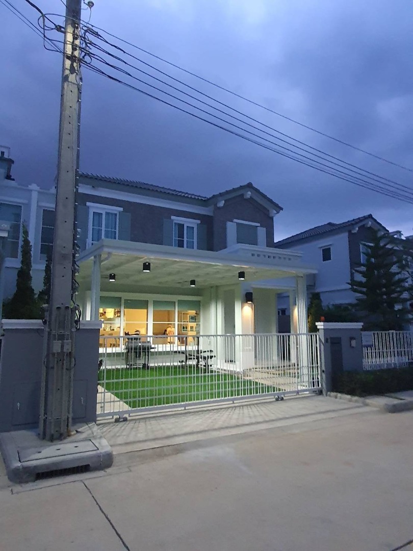 For RentHouseBangna, Bearing, Lasalle : House for rent, Anya Bangna-Ramkhamhaeng 2, in a very good location of the project, available 1 July, 2025 House style French coutry stye Europe