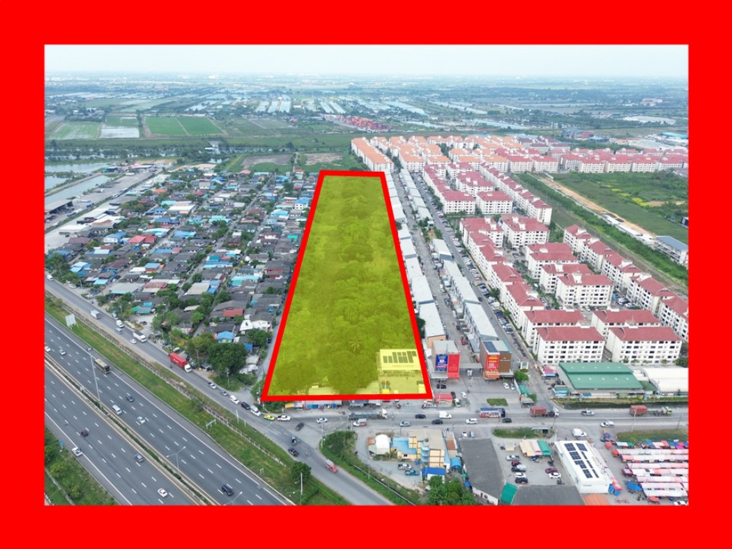 ขายที่ดินลาดกระบัง สุวรรณภูมิ : ขาย ที่ดิน ถ.ประชาพัฒนา ลาดกระบัง 24 ไร่ เหมาะทำจัดสรร CC.