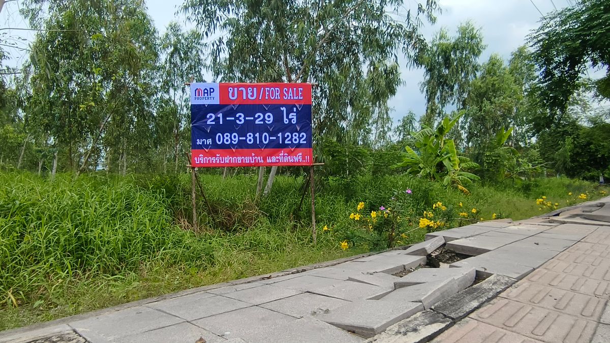 ขายที่ดินมีนบุรี-ร่มเกล้า : ขายด่วน ที่ดินติดถนนใหญ่ ราคาถูก