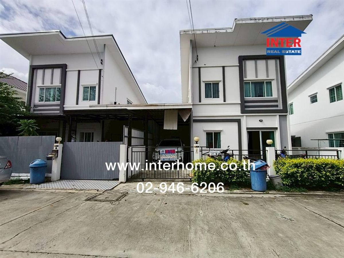 ขายนนทบุรี บางใหญ่ บางบัวทอง : บ้านเเฝด 2 ชั้น 35 ตร.ว. หมู่บ้านแลนซีโอไพรด์ กาญจนาภิเษก-คลองถนน ถนนทางหลวงชนบท นนทบุรี3066 ถนนหมู่บ้านลิสา บางบัวทอง นนทบุรี