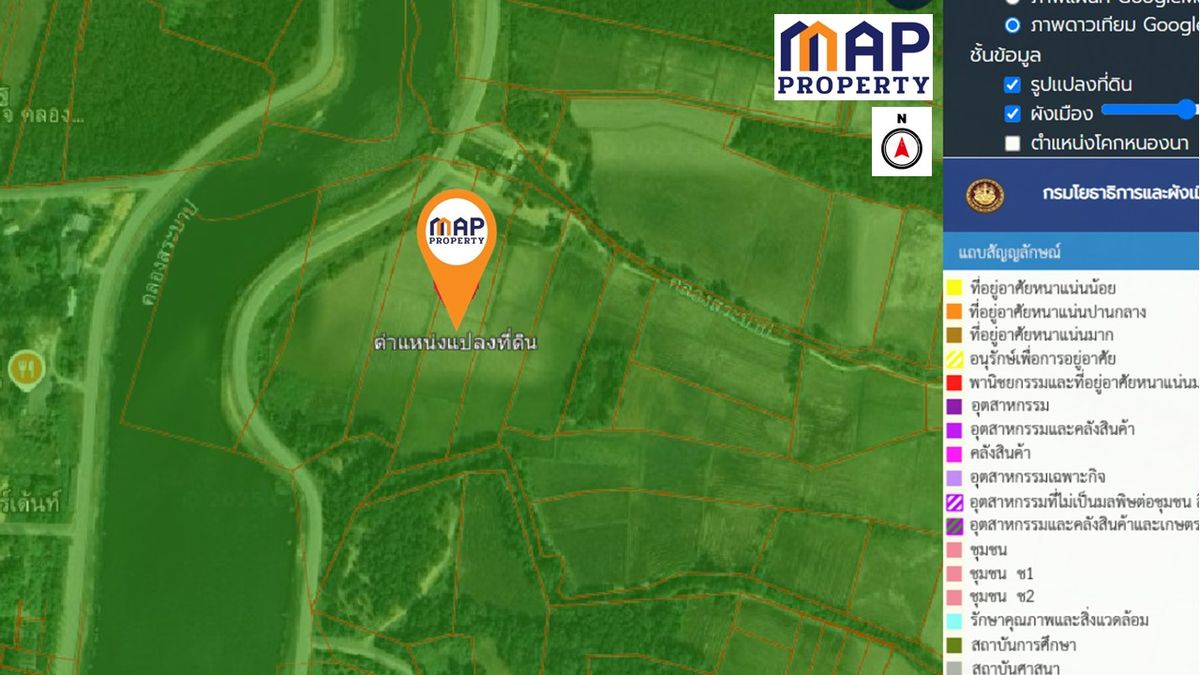 ขายที่ดินจันทบุรี : ขายที่ดินริมคลองภักดีรำไพ 4 ไร่ 1 งาน 74.5 ตรว.