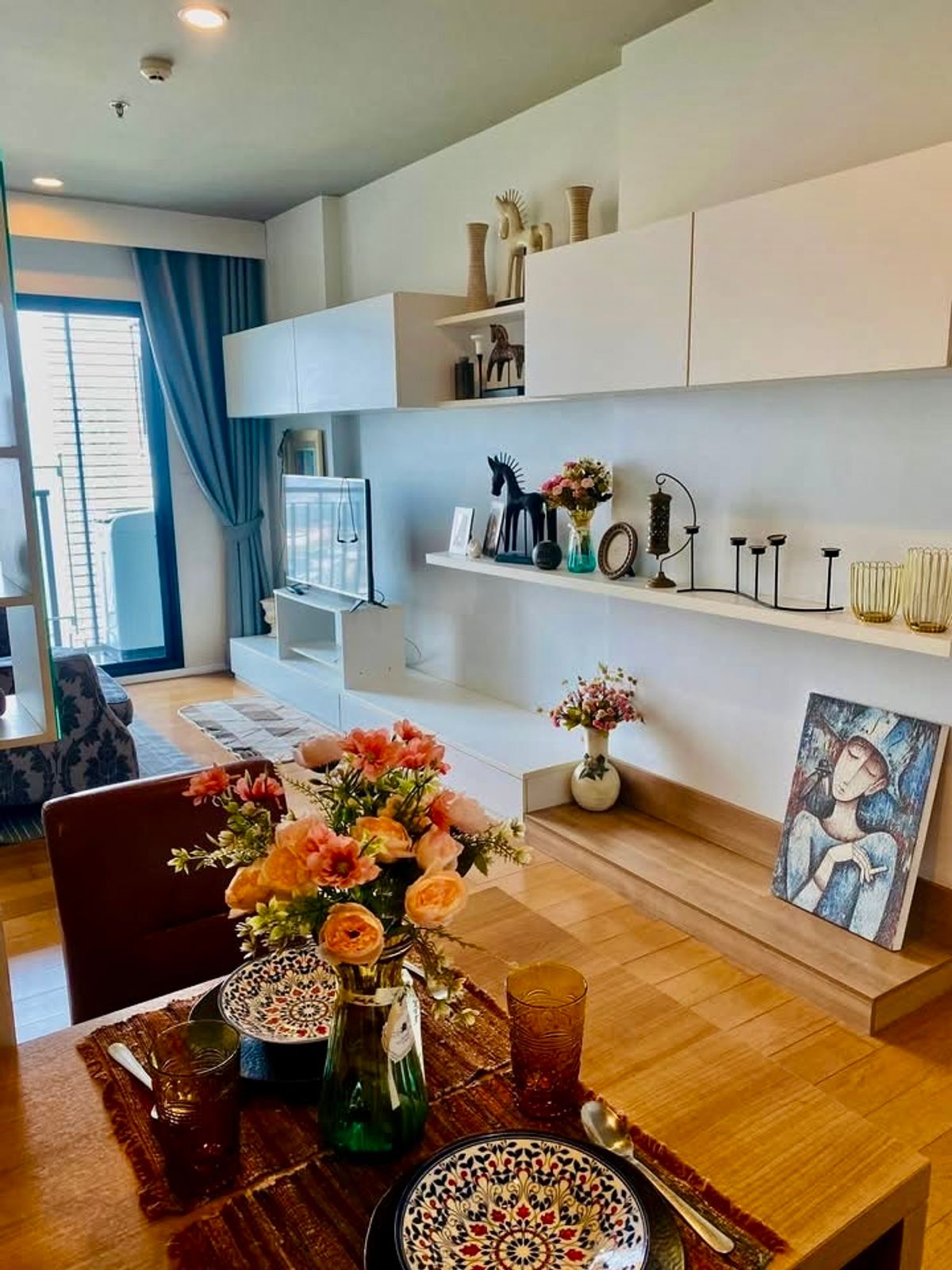For RentCondoOnnut, Udomsuk : 🌟 For Rent: Blocs 77 by Sansiri – Fully Furnished Condo, High Floor with River View 🌟 ✨ Just 600 meters from BTS Onnut | Free shuttle | Surrounded by lifestyle hubs & community malls