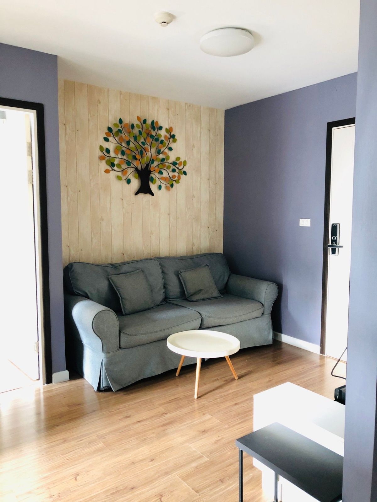 For RentCondoOnnut, Udomsuk : Condo, 5th floor, with beautiful decorative furniture for rent in Udomsuk-Bangna, near BTS Sri Udom, only 1 km.