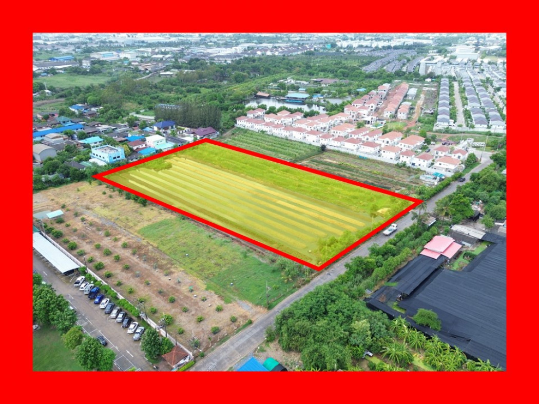 ขายที่ดินมหาชัย สมุทรสาคร : ขาย ที่ดิน ผังสีส้ม  สวนหลวง กระทุ่มแบน 8 ไร่กว่า ถนน 8 เมตร ใกล้ถ.พุทธสาครแค่ 2.3 กม. DD