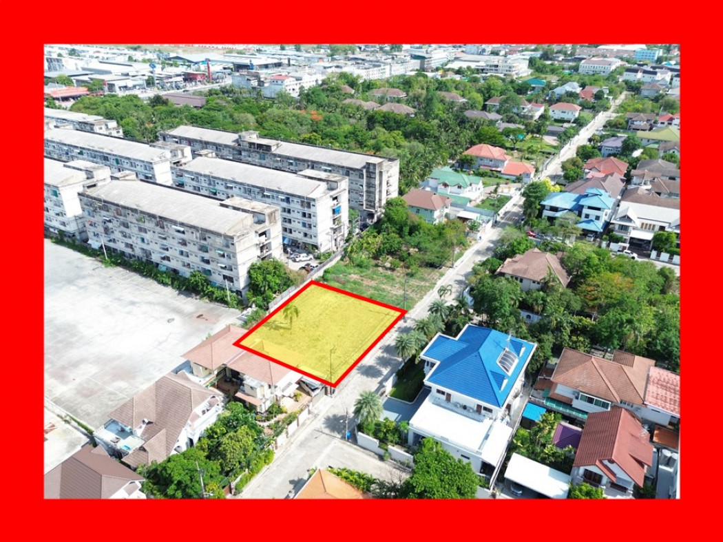 ขายที่ดินสมุทรปราการ สำโรง : ขาย ที่ดิน หมู่บ้านชานสมุทร 211 ตร.วา ใกล้ถนนศรีนครินทร์แค่ 600 เมตร DD