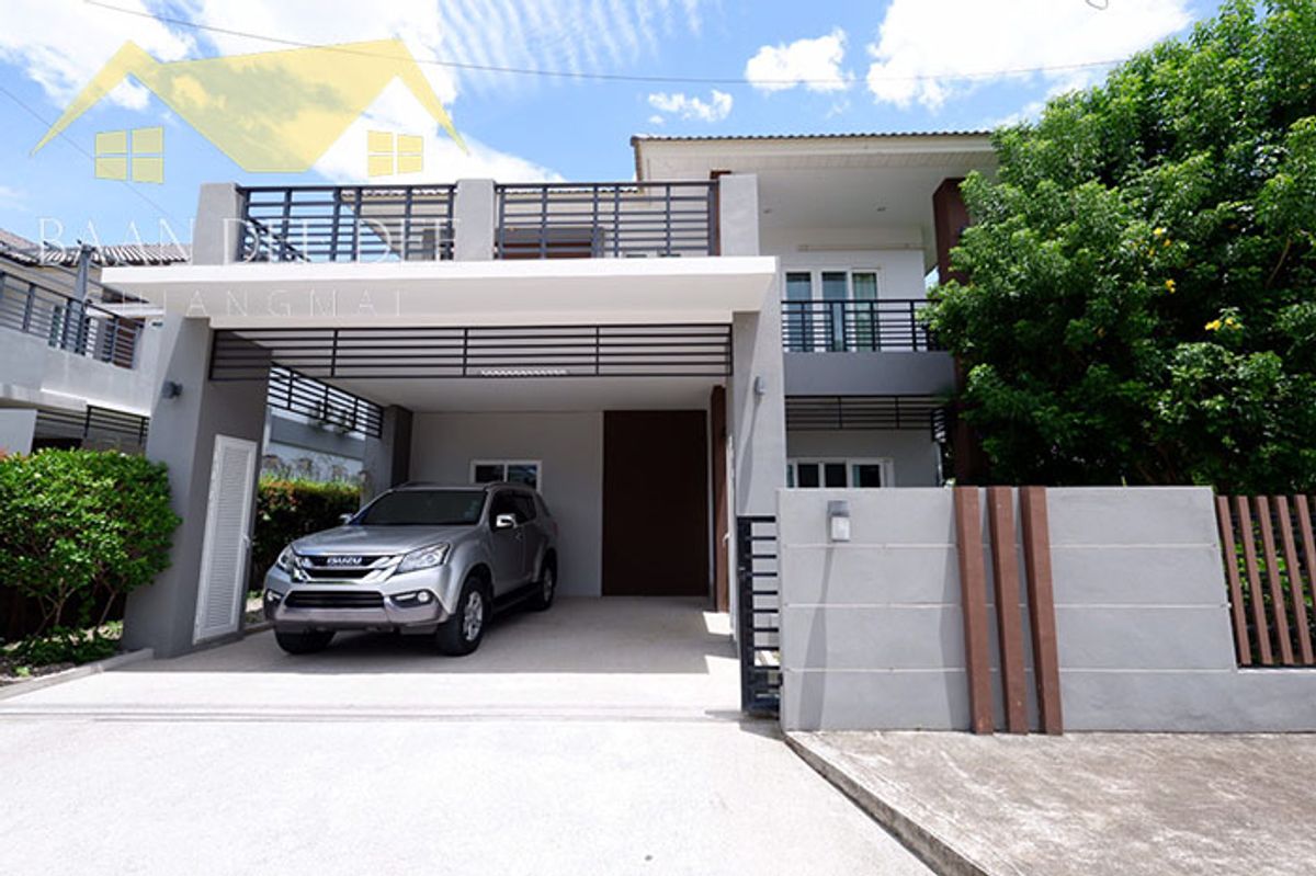 For RentHouseChiang Mai : Beautiful house in the project Rent 33,000 baht per month, near Meritton International School, British, only 10 minutes. No.14H120