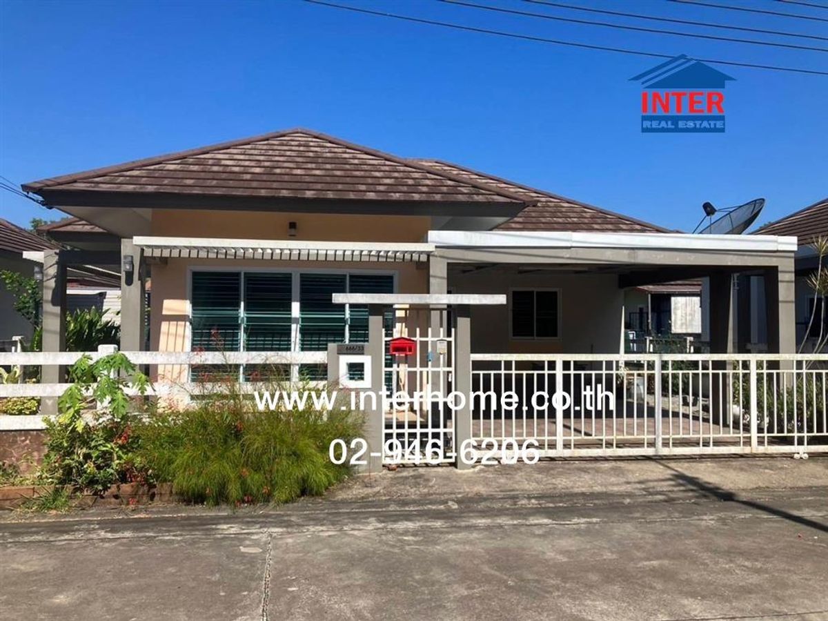 ขายบ้านระยอง : บ้านเดี่ยว 1 ชั้น 60 ตร.ว. หมู่บ้านก้องธารา ระยอง ซอยสามแยกประแสร์ ถนนสุขุมวิท ถนนเทศบาลทุ่งควายกิน27 แกลง ระยอง