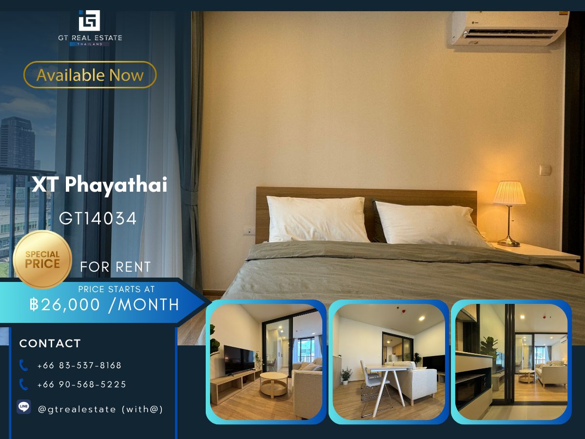 For RentCondoRatchathewi,Phayathai : XT PHAYAThai condo is convenient to travel near the BTS Skytrain. Ready to stay immediately !!