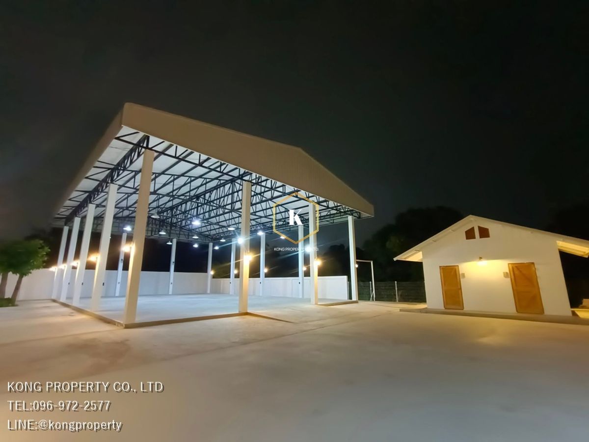 For RentWarehouseMahachai Samut Sakhon : For rent, Ekachai roofing, Khok Krabue, Samut Sakhon area, area 1 rai