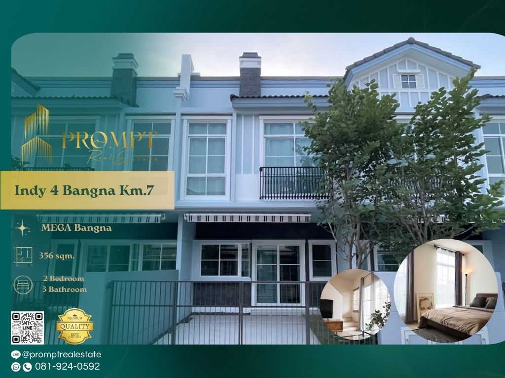 ให้เช่าบ้านบางนา แบริ่ง ลาซาล : IJ04318 - Indy 4 Bangna Km.7 :  อินดี้ 4 บางนา กม.7 - Mega Bangna, International School (SISB / TCIS / Concordian), Suvarnabhumi Airport