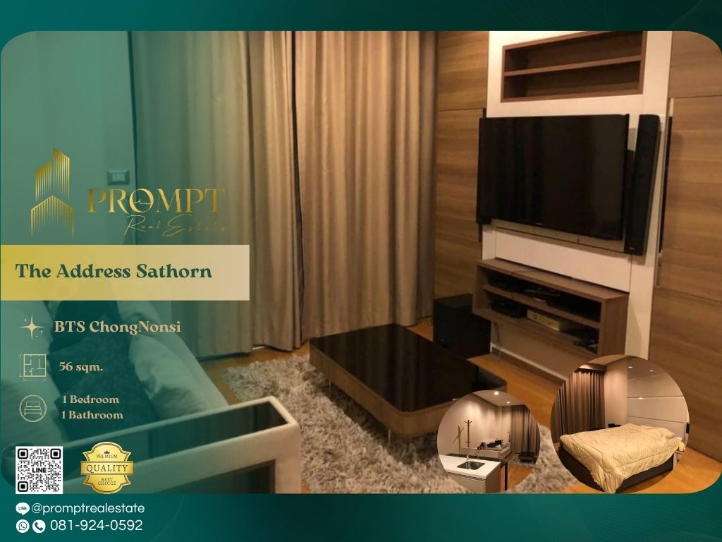 ให้เช่าคอนโดสาทร นราธิวาส : ST12344 - The Address Sathorn :  ดิ แอดเดรส สาทร - BTS ChongNonsi / BTS SaintLouis / SathornSquare