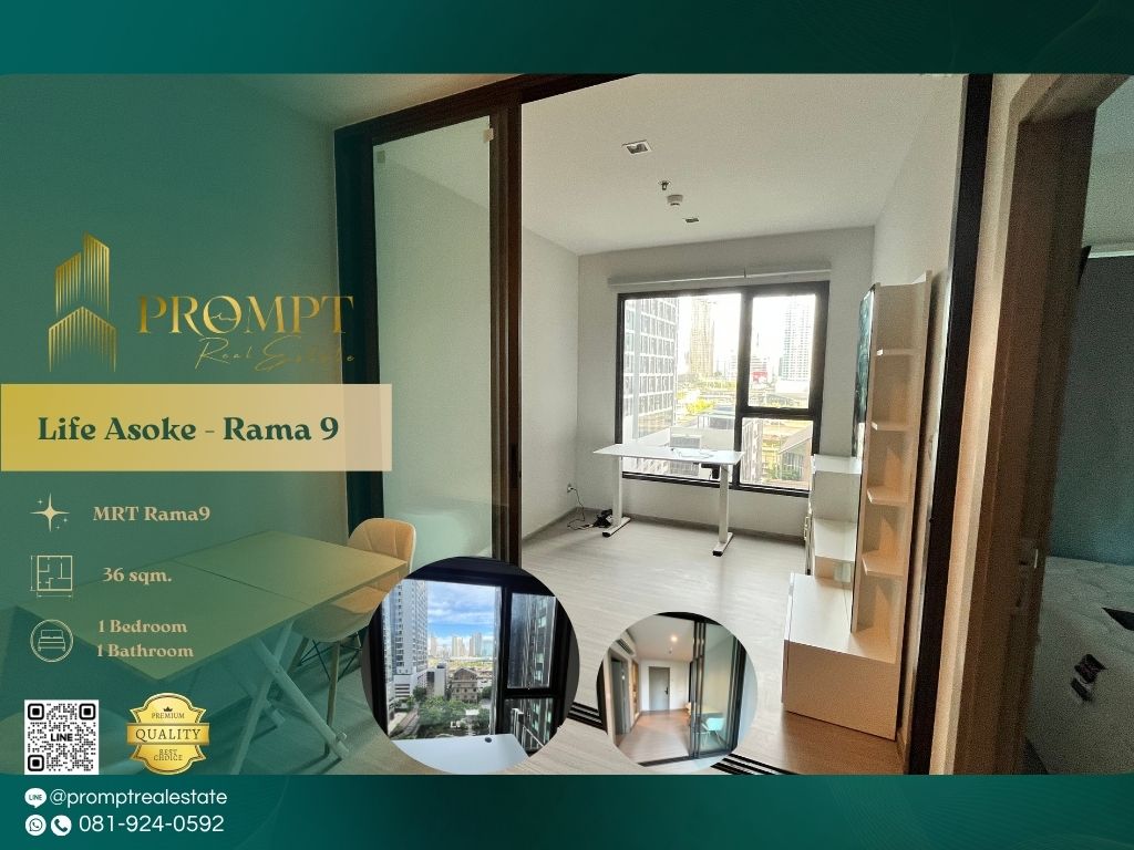 For RentCondoRama9, Petchburi, RCA : KL05026 - Life Asoke - Rama 9 :  ไลฟ์ อโศก - พระราม 9 - MRT Rama9 / CentralRama9 / ARL Makkasan