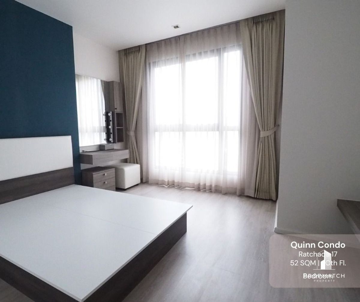 ให้เช่าคอนโดรัชดา ห้วยขวาง : ✨Flash Deal ✨Quinn Ratchada 17( 1Bed 1Bath 52SQM.) แต่งครบพร้อมอยู่ !! เพียง 22,500 บาทต่อเดือน Tel.0981315848 @propmatch