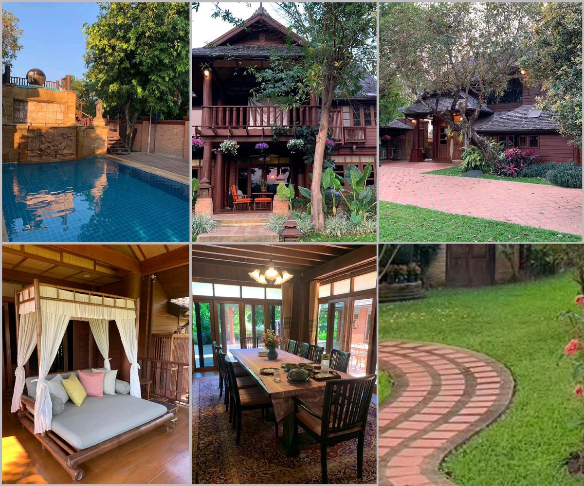 ขายบ้านเชียงใหม่ : ขายบ้านไม้สักทอง ริมแม่น้ำปิง สไตล์ล้านนา บรรยากาศรีสอร์ท🌿วิวธรรมชาติส่วนตัว เชียงใหม่ 